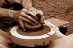 Potters Wheel Stock Photo