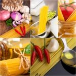 Healthy Vegetarian Vegan Food Collage Stock Photo