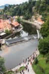 View Of Krumlov From The Castle  Of Cesky Krumlov Stock Photo