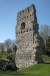 Bramber, West Sussex/uk - April 20 : Remain Of Bramber Castle In Stock Photo