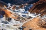 Noboribetsu Hot Spring Or Jigokudani Hell Valley Stock Photo