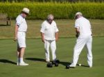 Isle Of Thorns, Sussex/uk - September 11 : Lawn Bowls Match At I Stock Photo