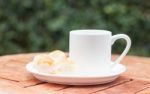 Mini Chinese Cakes On Wooden Plate Stock Photo