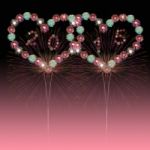 Heart Fireworks New Year 2015 Stock Photo