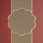 Paper Craft On Leather Texture Stock Photo