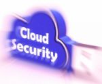 Cloud Security Cloud Usb Drive Means Online Security Or Privacy Stock Photo