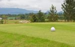 Golf Course In Thailand Stock Photo