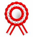 Austrian Rosette Indicates Waving Flag And Badge Stock Photo