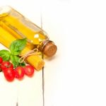 Italian Spaghetti Pasta Tomato And Basil Stock Photo