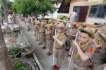 Student 11-12 Years Old, Scout Assembly, Teepangkorn Scout Camp In Samut Sakhon Thailand Stock Photo