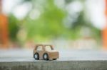 Wooden Car Model Stock Photo