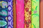 Thai Print Cloth Stock Photo