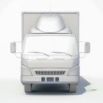 3d White Delivery Truck Icon Stock Photo