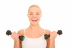 Woman Doing Gym Stock Photo