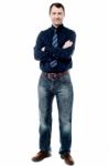 Corporate Male With Crossed Arms Stock Photo