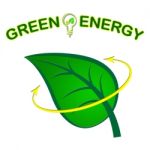 Green Energy Shows Power Source And Ecological Stock Photo