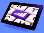 Graph Key Tablet Means Data Analysis Or Statistics Stock Photo