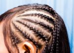 Side View Image Of Beautiful Braid Hair Stock Photo