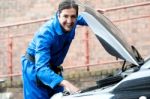 Male Mechanic At Work Stock Photo