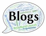 Blogs Word Shows Weblog Blogging And Blogger Stock Photo