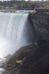 Beautiful Background With The Amazing Niagara Falls At The Canadian Side Stock Photo