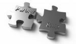 Partnership Puzzle Word Stock Photo