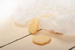 Heart Shaped Shortbread Valentine Cookies Stock Photo