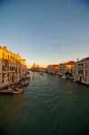 Venice Italy Grand Canal View Stock Photo