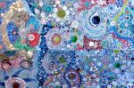 Colorful Glass Mosaic Art And Abstract Wall Backgr Stock Photo