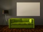 3d Rendering, Modern Interior Room Stock Photo