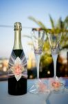 Wedding Accessories Champagne Glass Stock Photo