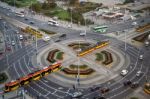 Large Roundabout On Marszalkowska Street Near Centrum Tram Stati Stock Photo