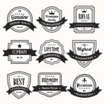 Set Of Retro Vintage Badges And Labels Stock Photo