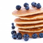 Stack Of Pancakes With Fresh Blueberries Stock Photo