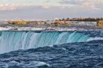 Beautiful Isolated Picture Of Amazing Powerful Niagara Waterfall Stock Photo