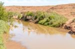 Fish River In Namibia Stock Photo