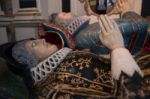 Painted Tomb Of Sir Richard Mompesson And Hiis Wife In Salisbury Stock Photo