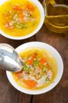 Syrian Barley Broth Soup Aleppo Style Stock Photo