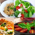 Healthy Vegetarian Vegan Food Collage Stock Photo