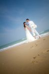 Asian Bride And Groom Stock Photo