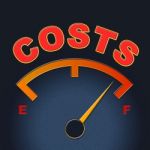 Costs Gauge Means Display Bills And Finances Stock Photo