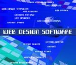 Web Design Software Represents Programming Words And Network Stock Photo