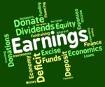 Earnings Word Means Text Yield And Salaries Stock Photo