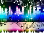 Rainbow Music Background Means Pop Rock Or Rap
 Stock Photo