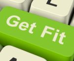 Get Fit Computer Key Stock Photo