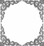 Silver Frame Stock Photo