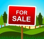 For Sale Represents Real Estate And Buy Stock Photo