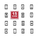 Phone Icon Set On White Background Stock Photo