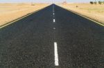 Road Thru The Sahara Desert In Sudan Stock Photo