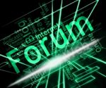 Forum Word Represents Social Media And Chats Stock Photo